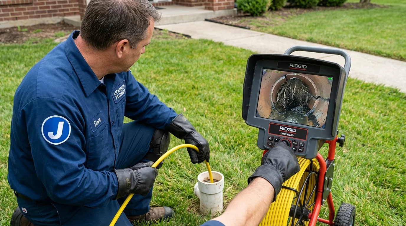 Sewer camera inspection being performed by Johns Plumbing LLC in El Cajon